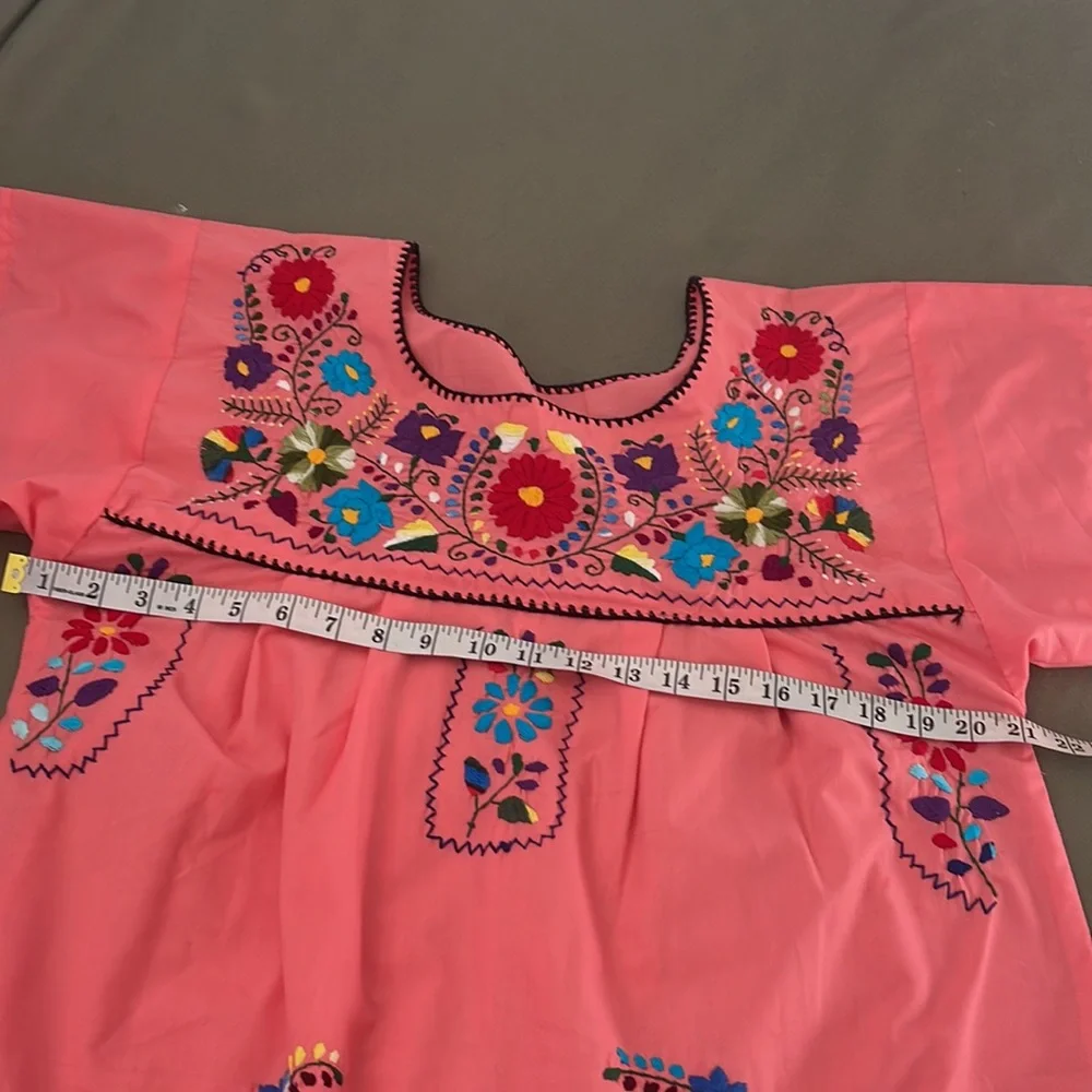 Multi color Hand embroidered  Womens DRESS  size MEDIUM - Picture 16 of 16